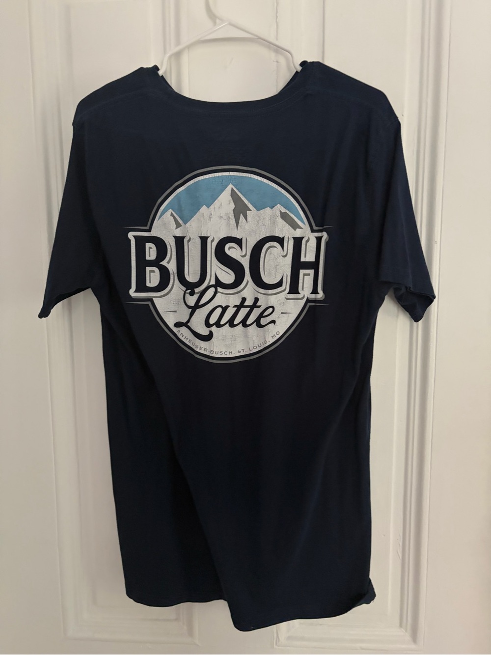 Busch Latte Navy Short-Sleeve Pocket Tee